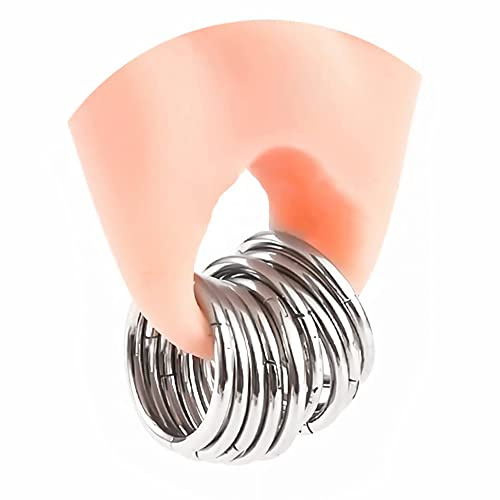 Vankula Nasenring Segmentring Clicker Hoop aus Chirurgenstahl 10 PCS 16G 8mm 10mm Piercing Lip Septum Daith Helix Ohr Schmuck für Frauen und Männer Schwarz Gold Silber