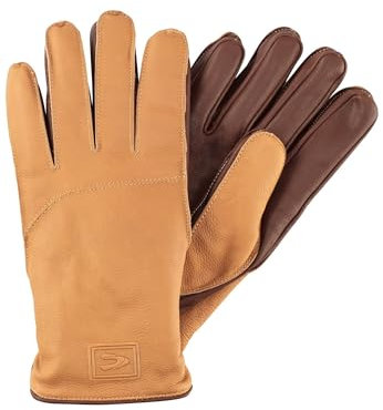 camel active Herren Lederhandschuhe mit Teddyfutter Cognac, menswear-L