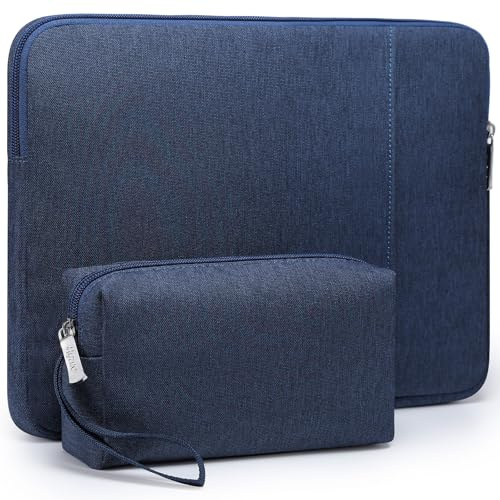 HYZUO 14-15 Zoll Laptoptasche Hülle Set für MacBook Air M5, Navy Blau | für MacBook Air 15 M5 A3448 M4 M3 M2 2026-2023, MacBook Pro 15, XPS 14/15 Plus, Taschen für 14 15 Surface HP Lenovo Asus