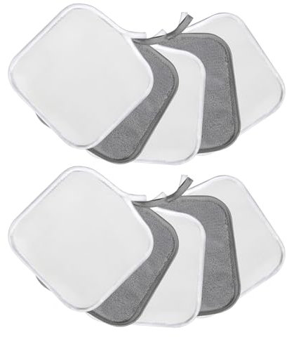 XEPST Mikrofaser Abschminktücher Waschbar, Bebe Abschminktücher Mikrofaser Make-up Entferner Tuch Microfasertuch Abschminken Hypoallergene Microfaser Reinigungstücher für das Gesicht, 15 x 15 CM