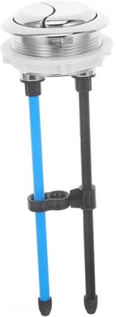 Uonlytech 3 Stück Toilettenreparaturteile Silberne Doppelspülknöpfe Mit Stangen Für Toilettentank