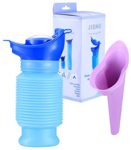 ieron Urinoir d'urgence rétractable, 750 ml, unisexe, portable, réutilisable, pour enfants, adultes, femmes, embouteillage, camping, voyage, file d'attente