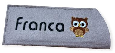 Generisch Personalisierte Brillenetui - Mit Namen, Monogramm oder Initialen individualisierbar (Eule)