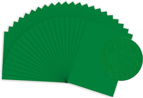 Sumico Bastelkarton DIN A3 50 Bogen I Bastelpapier 220g/m² I dickes Ton-Papier zum Basteln & Malen I Bastel-Pappe umweltfreundlich verpackt I Tonkarton (hellgrün)