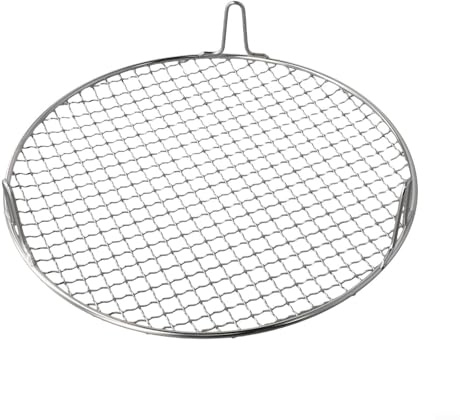 Rejilla redonda para barbacoa, parrilla de barbacoa de acero inoxidable, bandeja multiusos para barbacoa, estante de enfriamiento al vapor (30,5 cm)