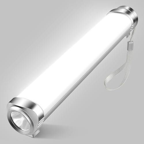 Luces de camping, 8 niveles regulables, barra de luz de trabajo de tubo LED, 5200 mAh, portátil, recargable por USB, IPX8, impermeable, lámpara de emergencia magnética para camping, senderismo, corte