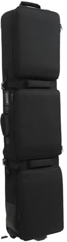BUUNHI Skitasche Furnier-Skitasche mit großem Fassungsvermögen und Rollen auf Rädern Skisack(Black)