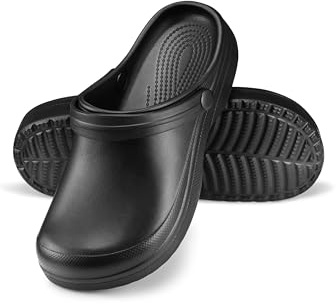 ESTRO Zapatillas Cross Mujer Clogs - Zuecos Mujer Verano Clogs Zapatillas Zuecos de Trabajo Zapatos Sanitarios F07 (41 EU, Negro)