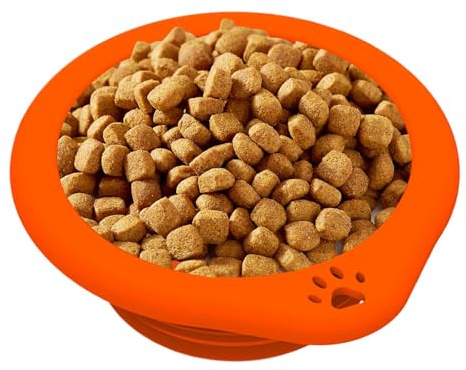 Hopvikbar Husdjursvattenskål Portabel 300ml Expanderbar Matkopp Med