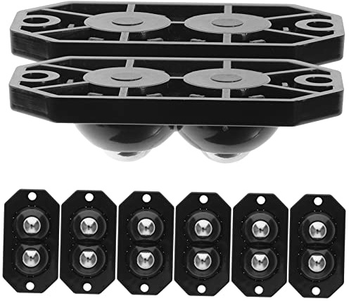 ULTECHNOVO 8pcs Mini Roulettes Autoadhésives Pivotantes en Acier Inoxydable et Abs pour Appareils Cuisine, Protection des Sols, Utilisation à Domicile