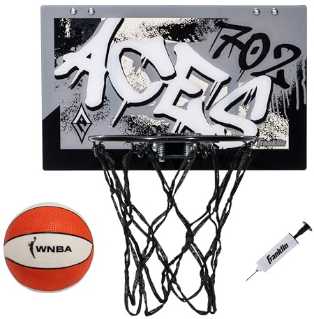 Franklin Sports WNBA Team über der Tür Basketballkörbe – Kinder Indoor Mini Basketballkorb + Ball Set – WNBA Fan Mini Hoops