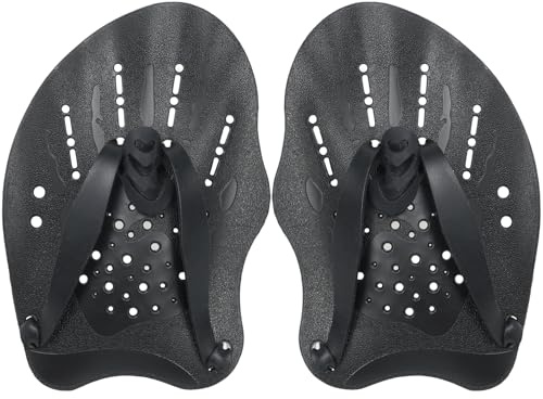 ZephyrCraft Paddles Schwimmen aus hochwertigem Silikon - Handpaddles zum Schwimmen und Krafttraining, Schwimmtrainingshilfen für Schwimmbad,Schwimmbadpaddel mit verstellbaren Gurten