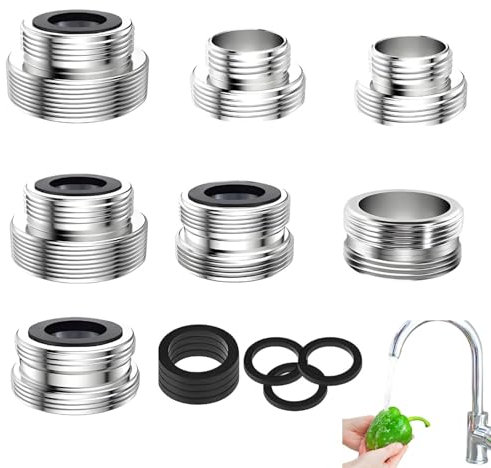 Lyivisk Lot de 7 adaptateurs de robinet adaptateur pour tuyau d'arrosage pour évier filtre à eau