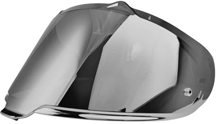 LS2, Visiera per casco moto FF807 CHALLENGER II / FF817 DRAGON (Triangle Shape), Iridio d'argento
