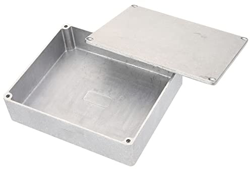 FUTUREORYY Aluminium Pedalbox Effekt Stompbox Gehäuse für Gitarre Silberfarbener Ersatz aus Aluminium Druckguss Leicht zu Bedienen für Selbstgemacht E-gitarren Effektpedale