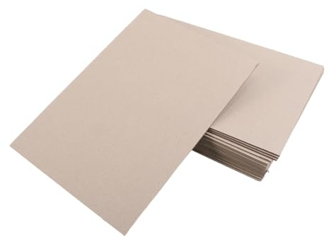 DOITOOL 20pcs Heavy Duty Book Binding Board Sturdy Grey Chipboard Sheets for Scrapbooking Album Making Craft Projects Durable Blank Cardboard Paper