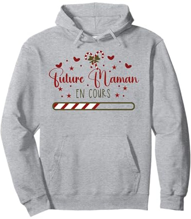 Cadeau Future Maman Annonce de Grossesse Saint Valentin Coup Sweat à Capuche