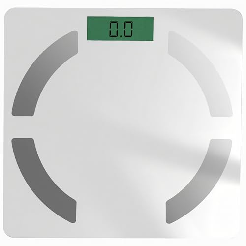 Retoo Digital Personal Scales Body Fat Scales with App, Load Capacity up to 180 kg, Precise Weight Measurement, BMI, Body Water, Muscle Mass Body Analysis Scales with LED Display, Safety Glass