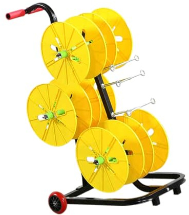 Generisch Tragbarer Kabeltrommelwagen mit Rollen, robuster Kabelabroller, Organizer für Baustellen und Heiminstallationen, 49 x 47 x 90 cm, Aufbewahrungslösung für mehrere Kabel