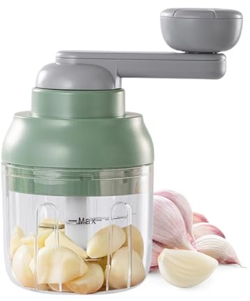 Robot da Cucina Manuale – Tritatutto per verdure portatile in acciaio inossidabile, taglia insalata, utensile da cucina multifunzione, trita aglio e taglia cipolla, facile funzionamento a mano