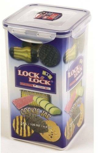 3 x Schloss & LOCK Hochschrank Quadrat Keksdose 4ltr