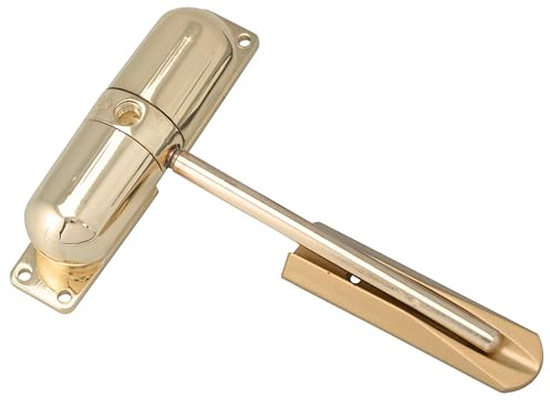 Sterling DCB209 - Ferme-porte à ressort avec indice anti-feu de 1/2 heure - Monté en surface - Laiton poli, chrome satiné - Noir/Blanc