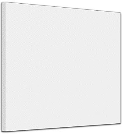 Leinwand in weiß, bemalbare Premiumqualität, aufgespannt auf Galerie Keilrahmen - Echtholz - Quadrat-Format - 100x100 cm - 350g/m² - fertig gerahmt, 7 Farben verfügbar