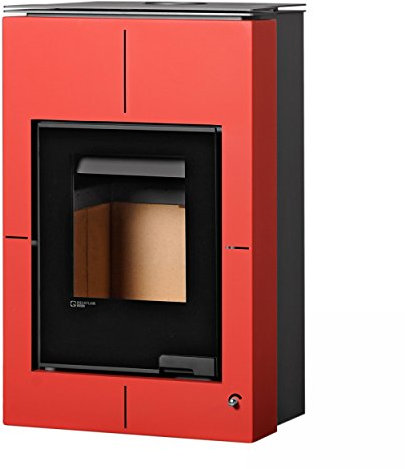 Aquaflam HSF34-043 Vario Saporo Manual Wasserführender Kaminofen Red 11/7 kW/A