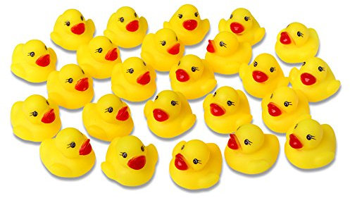 Schramm® 24 Stück Gummiente Quietsche Ente gelb ca. 3,5 cm Quietscheente Badeente