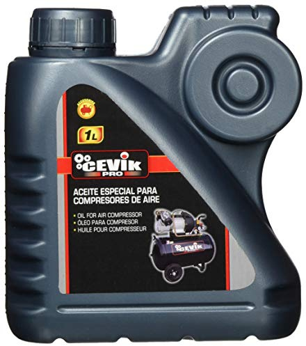 CEVIK PRO - Olio Compressore Aria e Utensili Pneumatici - 1 Litro - Base Minerale SAE30/40 - Compatibile con Compressore a Pistone - Olio Lubrificante - Manutenzione Ridotta - Funzionamento Efficiente