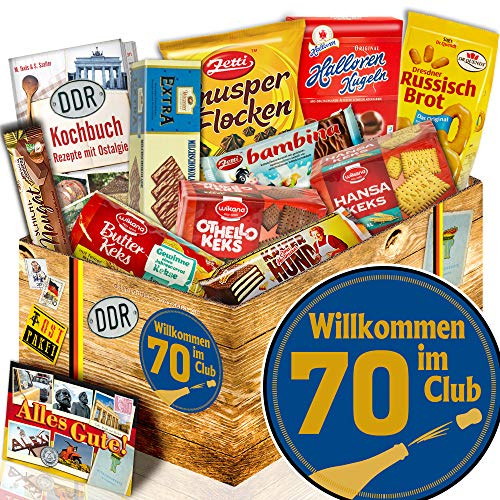 Keks Set/DDR Box/Wilkommen im Club 70 / Geschenkidee Geburtstag 70