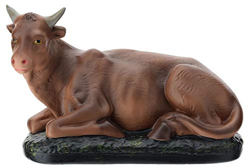 Holyart Ox Statue in Colored Plaster, for 40 cm Arte Barsanti Nativity