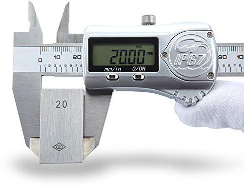 Ip67 étanche Étrier numérique, 200 mm en acier inoxydable pouces Vernier Caliper/Conversion métrique Jauge de profondeur outil de mesure de mesure précis et rapide
