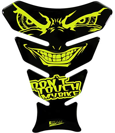 BIKE-label Tampon de réservoir Protection Peinture 3D pour Moto Jaune Fluo 502860-VA