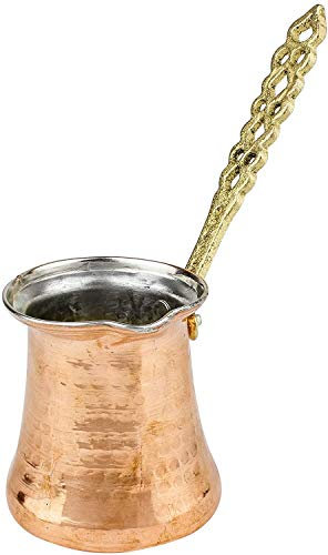 Ozdemirler Caffettiera turca Cezve tradizionale turca piano cottura in rame caffettiera 3 tazze 2-3 porzioni