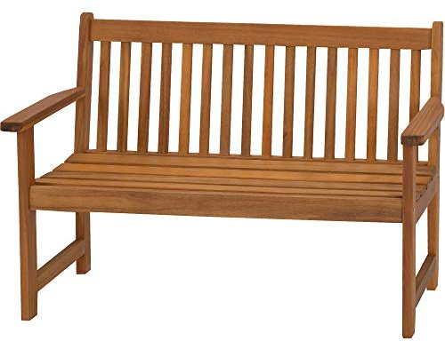 acamp Gartenbank Woody Kids | niedrige Sitzhöhe, 90x40x60 cm | hochwertiges Akazienholz | FSC®-Zertifiziert | Schutz vor Witterungseinflüssen Dank Teaköl Finish | Premiumqualität | hohe Stabilität