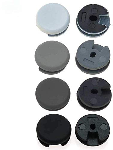 2pcs Plastic 3D Analog Controller Stick Cap 3D Joystick Cap Cover Button Replacement for 3DS 3DS XL LL 2DS New 3DS XL 3DS LL (Light Grey)
