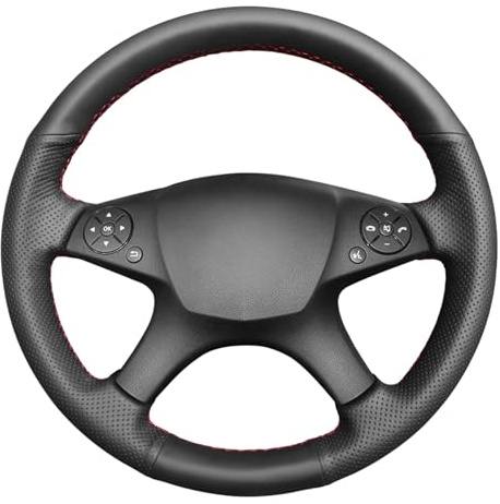 MEWANT Lenkradbezug für Mercedes Benz W204 C-Klasse 2007-2010 C280 C230 C180 C260 C200 C300 / Zubehör für Mercedes Benz W204 C-Klasse