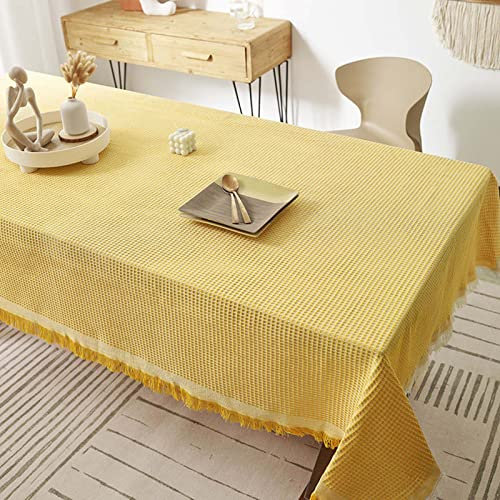 YSUEFIJO Tischdecke Rechteckige, Tischwasche Leinen, Tischtuch Abwaschbar Herbst, Tischläufer Tischwäsche Eckig, Pflegeleicht Garten Zimmer Tischdekoration, für Gastronomie, Feste, Party