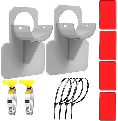 YEAP 2 Stück Pool Schlauchhalterung, Kunststoff Schwimmbad Rohrhalter, Schwimmbad Rohrhalterung, Swimming Pool Pipe Holder, Pool Rohrhalter Fitting, für Weniger als Ø38mm Poolschlauch, Grau