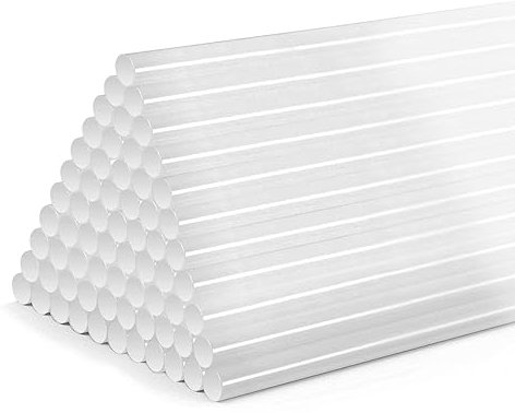 Bâtons de colle chaude transparente 7 x 130 mm 80 pièces, bâton de colle pour le bricolage et la réparation, colle extra puissante pour les pistolets à colle chaude