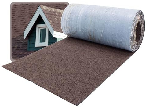 DAPRONA Tejas autoadhesivas para tejados, cumbreras, marrón, 5m x 32cm, tejas bituminosas para casetas de jardín, garajes, superficie de cobertura 2,61m²