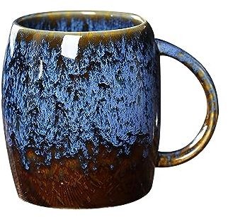 HEGZA Tasses Tasses Tasse à café et Lait créative en céramique émaillée rétro, Tasses à café Vintage Transparentes Tasses à Soupe (Color : 1)