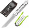 Stainless Steel Folding Multifunctional Cutting Tool with Glass Crusher and Pocket Clip for Camping and Hiking & Portable Sheath