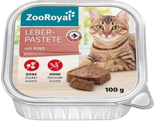 ZooRoyal Leberpastete mit Rind 16x100g Katzenfutter Nassfutter Tiernahrung