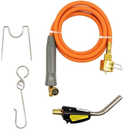 Welding Torch for Propane Cylinder, Propane Torch with 4.9ft Hose, Soldering Torch with Electric Ignition Button, Plumbing Soldering Brazing Blow for Melt Heating