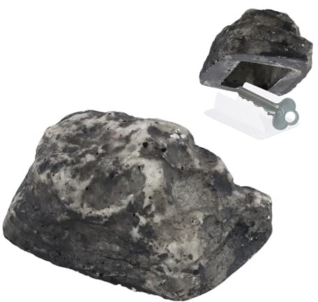 Joyan Key Safe Rock Imitation Stone with Secret Compartment Outdoor Garden Key Hider Resin Key Storage Box Key Hider Stone for Outdoor Garden, Geocaching, Yard