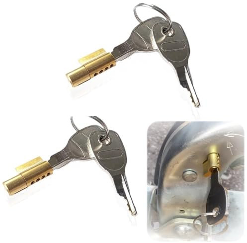 SSyang 2 Piezas Candado para Remolque con 4 Llaves, Candado Antirrobo Duradero para el Remolque, Accesorios para Remolque, Cerradura de para Caravana, Seguridad Hitchlock, para RV Truck Camper