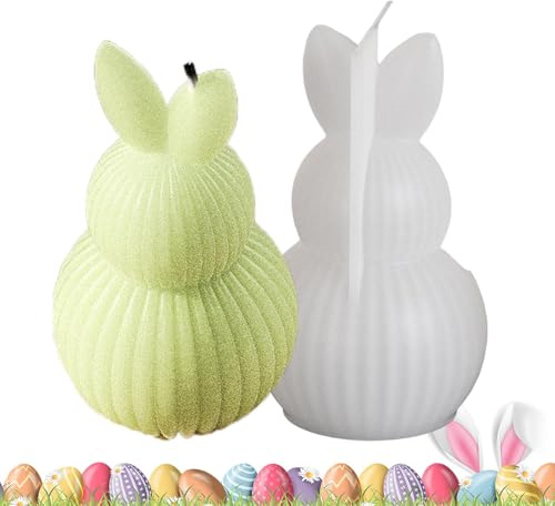 Silikonform Ostern Eier, Silikonformen Gießformen Ostern Osterkerzenformen Aus Silikon, Ostern Kaninchen Silikonform 3D Osterhase Silikonform Für Schokolade, Seife, Ostergeschenke