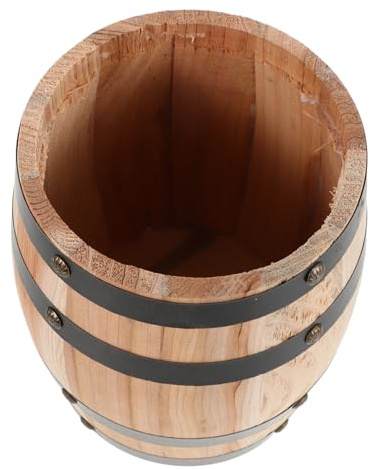 Cabilock Porte-couverts Rétro En Bois D’orme 20 Cm, Organiseur Cuisine Compact Multifonction, Rangement Ustensiles De Table Pour Bureau Et Camping, Seau Sans Couvercle